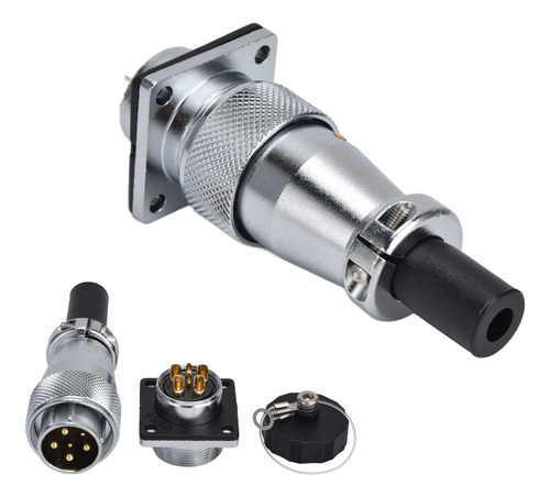 Conector De Aviación Circular De 6 Pines Para Montaje En Pan