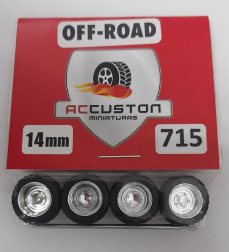 Rodas P/ Customização Ac Custon 715 - 14mm Off-road 1/64
