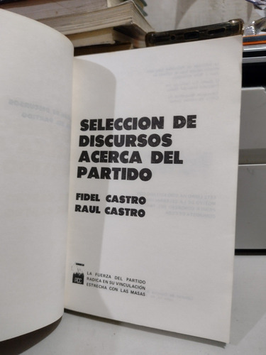 Selección De Discursos Acerca Del Partido Fidel Castro Rp27 (Usado)