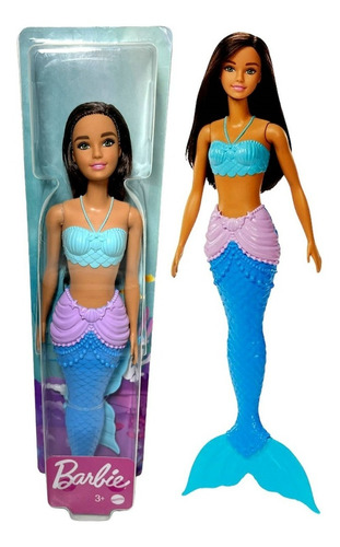 Boneca Barbie Sereia Morena Original - Mattel Brinquedos