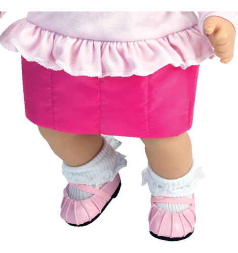 Sophia's Muñeca De 18 Pulgadas, Paquete De 2 Calcetines, 1 Con Ribete De Encaje, Color Blanco