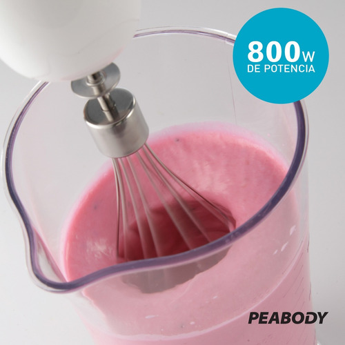 Imagen 6 de 10 de Licuadora De Mano Procesadora Mixer 800w Peabody Pe-lm327