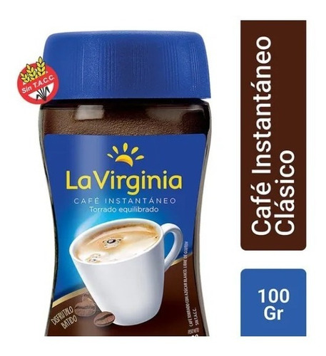 Cafe Instantaneo Torrado Sin Tacc La Virginia 100 Gr