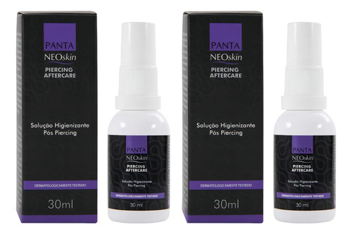 Kit 2 Cuidado Com O Piercing, Solução Para Limpeza E Higiene