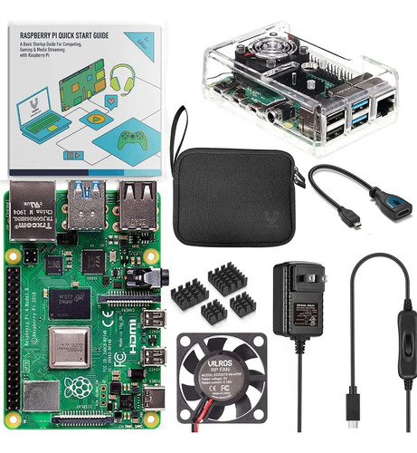 Vilros Basic Starter Kit Para Raspberry Pi 4 Con Carcasa De