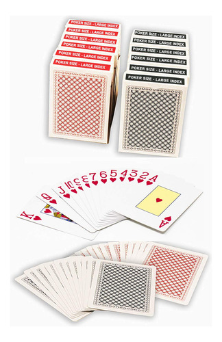 Chipsandgames Paquete De 12 Barajas De Cartas De Papel Con .