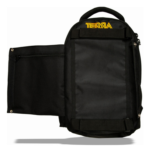 Mochila Terra Para Skate, Impermeable Cubre Mochila, 14 L, Negra, Modelo Sundaland Negro Liso