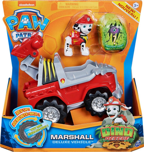 Paw Patrol Marshall C/ Vehiculo Dino Rescue