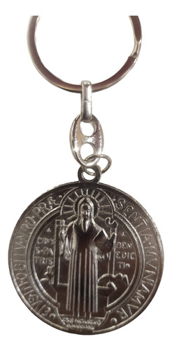 Llavero Medalla San Benito, Cristiano, Católico, Metálico 