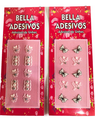Adesivos De Unha Bella Adesivos, Branquinhos 3d