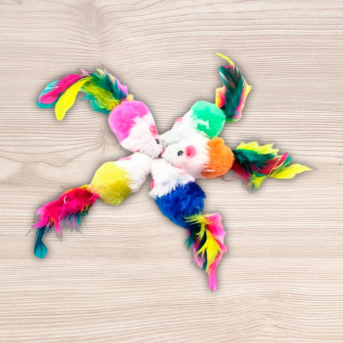 5x Brinquedo Interativo Para Gatos Realistas, Mastigar,