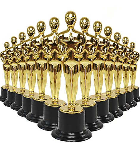 Imagen 1 de 7 de Paquete De 24 Trofeos De Plástico Gold Star Award De 6 PuLG