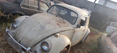 Imagem 4 de 10 de Vw Fusca 68 Branco 1300 Não Split