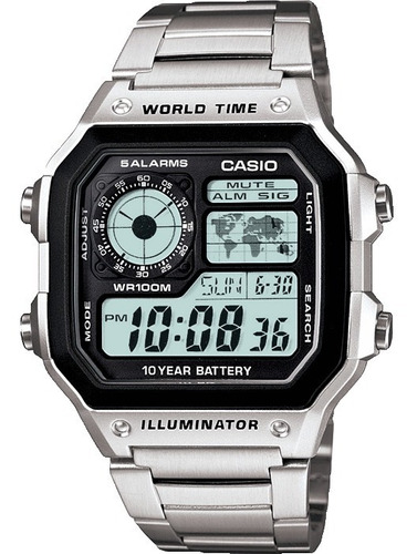 Reloj Casio World Time Modelo Ae-1200whd-1a  Sj