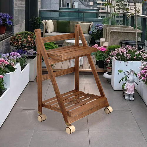 Stand Rack Batter Soporter De Plantador Plegable 2 Nivel