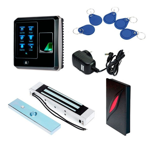 Kit Control Accesos Y Horarios Rfid Cerradura Magnetica 