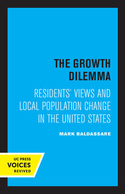 Libro The Growth Dilemma: Residents' Views And Local Popu...