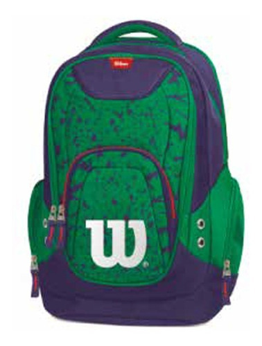 Mochila Wilson  Porta Notebook Urbana Deportiva Reforzada Color Verde