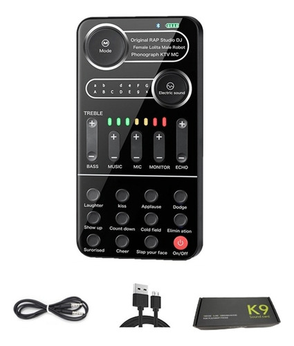 Cambiador De Voz K9 Mini Efecto De Audio Múltiple Compatible