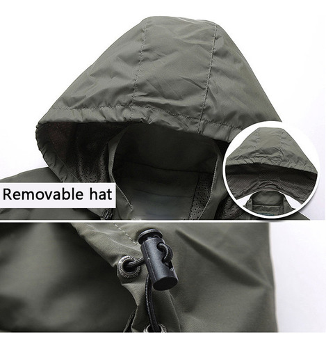 Chamarra Cortavientos Impermeable Para Hombre Con Forro Con
