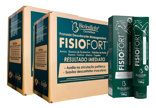 Kit Com 24 Pomada Massageadora Verde- 2 Caixa A Melhor Fisi