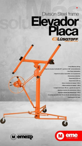 Imagen 2 de 4 de Elevador De Placas 68 Kg. Lusqtoff Epyl335-8