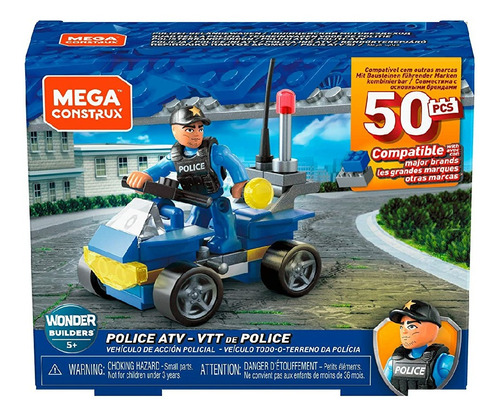 Vehículo De Rescate Atv, 50 Bloques Mega Construx Wonder B.