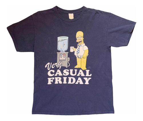 Playera Vintage Y2k The Simpsons Talla L 2002 Casual Friday