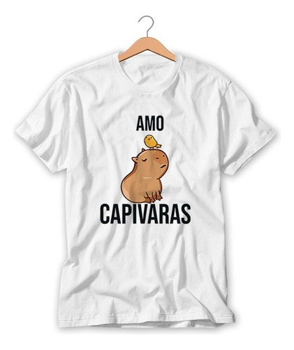 Camisa Amo Capivaras Camiseta Personalizada 