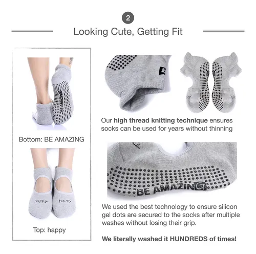 Calcetines Antideslizantes Yoga Barre Pilates Hospitalari...
