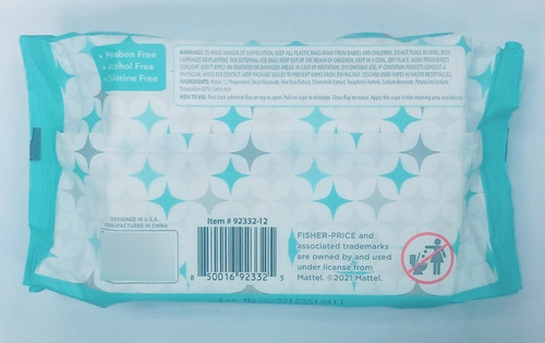 Imagen 3 de 3 de Toallas Húmedas Fisher-price Sin Alcohol, Sin Parabenos