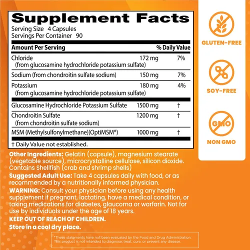 Suplemento Doctor's Best Glucosamina Y Condroitina Msm 360ct