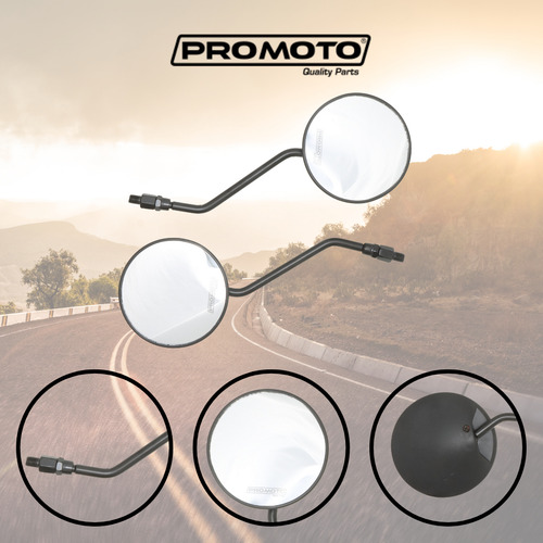 Juego Espejos Promoto P/italika Ws150 C/adaptador 8 A 10 Mm