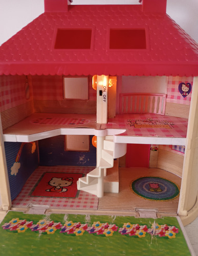 Casa De Sueños Hello Kitty Con Luz Blue Box Toys 2004 Rosa Chicle (Usado)