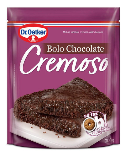 Mistura para Bolo Sabor Chocolate Cremoso Dr Oetker 300g