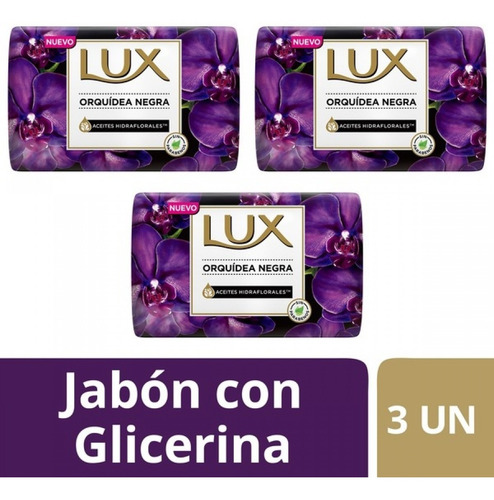 Jabon Lux Orquidea Negra X 3 Unidades X 125 G