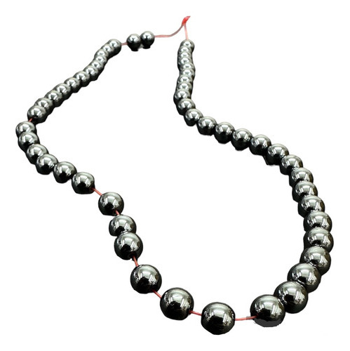 Perla De Piedra Hematite Bolita 8mm, Tira De 40cm, 1 Unida 