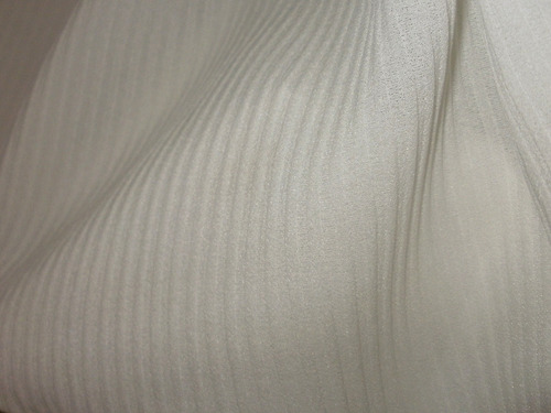 Corte Tela Importada Blanca Con Textura Acanalada