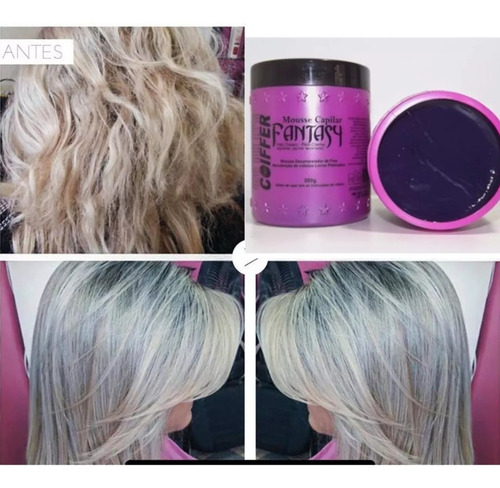 Imagem 3 de 5 de Mousse Capilar Fantasy Coiffer 500g Desamarelador