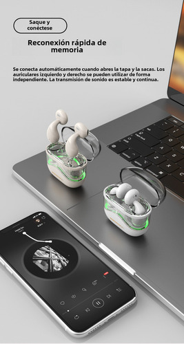 Q29 Audífonos In-ear Inalámbricos Blanco Auriculares Inalambricos Bluetooth 5.3 Con Microfono Audifonos Con Cancelacion De Ruido 1gb Memoria DEIAAO