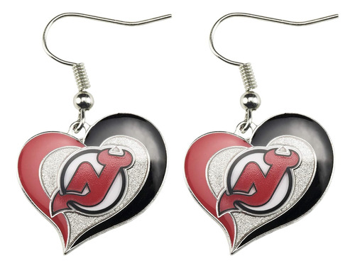 Nhl - Pendientes De Corazón Espiral Mujer