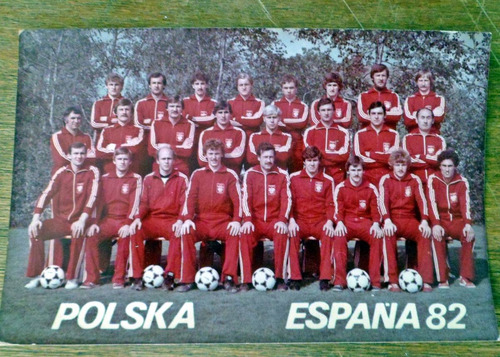 Postal Seleccion De Futbol De Polonia Mundial España 1982
