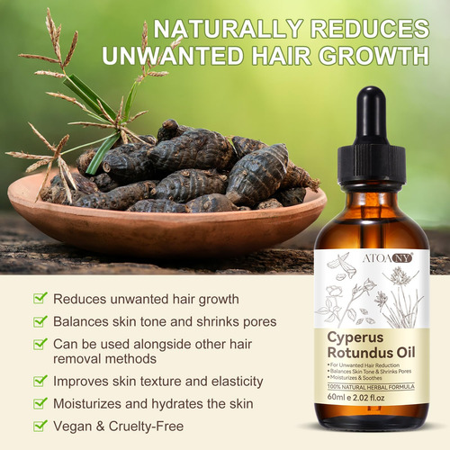 Óleo De Depilação Qrzbpzwe Cyprus Rotundus 60ml Para Toda A