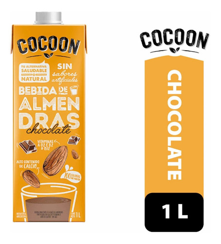 Bebida De Almendras Sabor Chocolate Cocoon Sin Tacc X 1 L