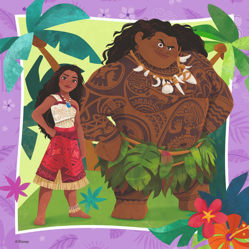 Rompecabezas Disney Moana 2 Ravensburger 3x49 piezas