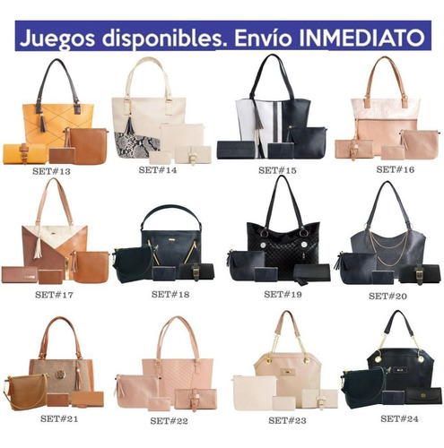 Imagen 5 de 6 de 10 Set De 4 Piezas C/u Bolsa Cartera Cosmetiquera Monedero