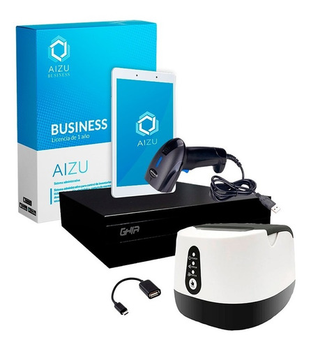 Punto De Venta Aizu Business Kit Complete Plata Pdv Y Erp