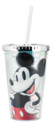 Copo Com Canudo Mickey 100 Anos 450ml - Disney