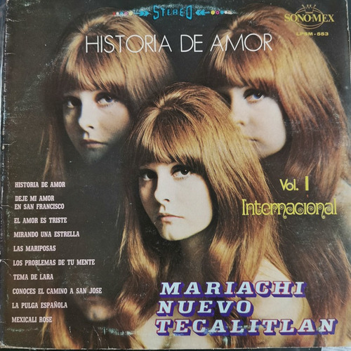 Disco Lp Mariachi Nuevo Tecalitlan-historia De Amor, Vol 1 0