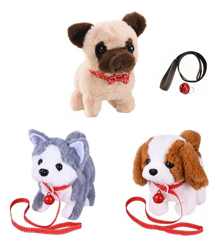 Juguete Perro Peluche Interactivo Electrónico Ladra Y Mueve